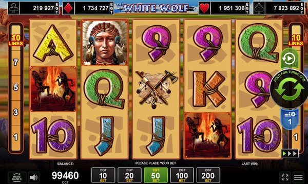 the white wolf slot